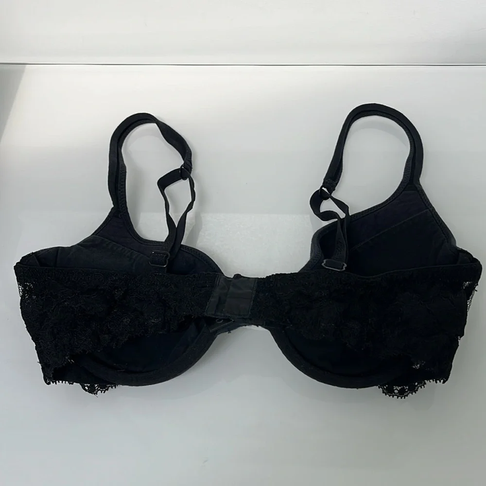 La Perla SOUPLE Black cotton push-up bra 34D - Picture 7 of 9